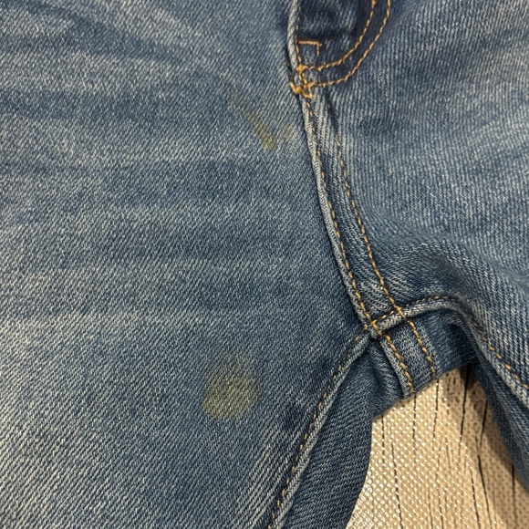 Boheme Dark Blue Skinny Jeans premium denim size 23 raw hem - Picture 7 of 9